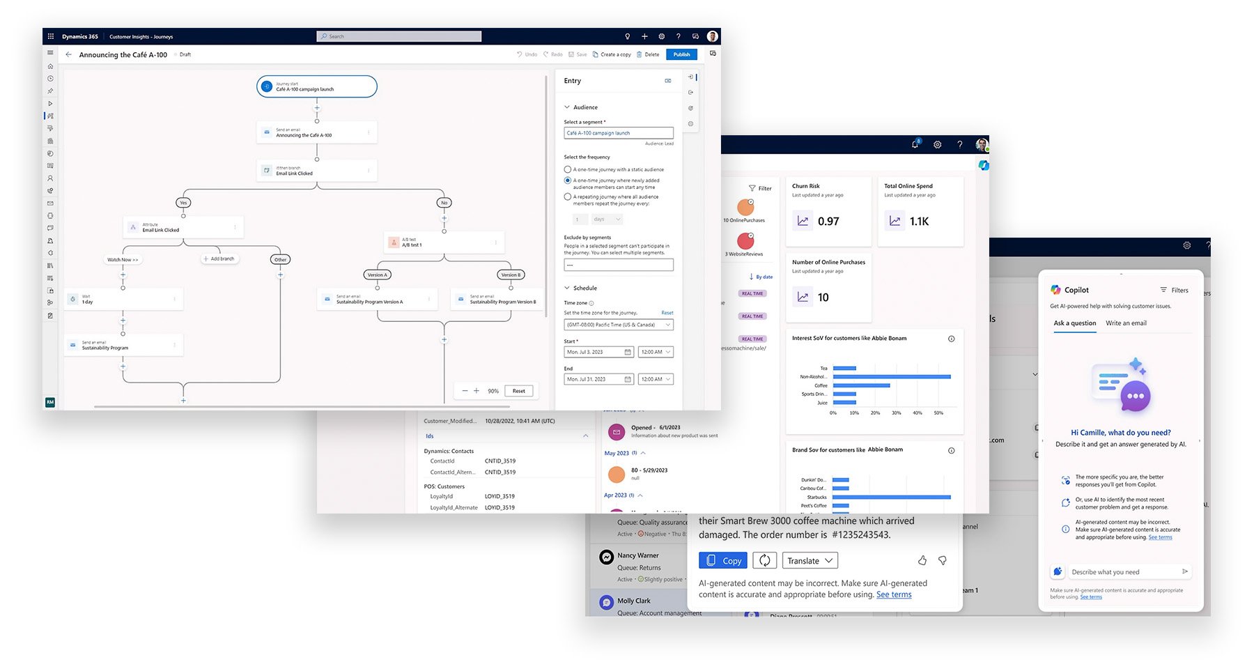 Microsoft Dynamics 365 Customer Engagement application screens