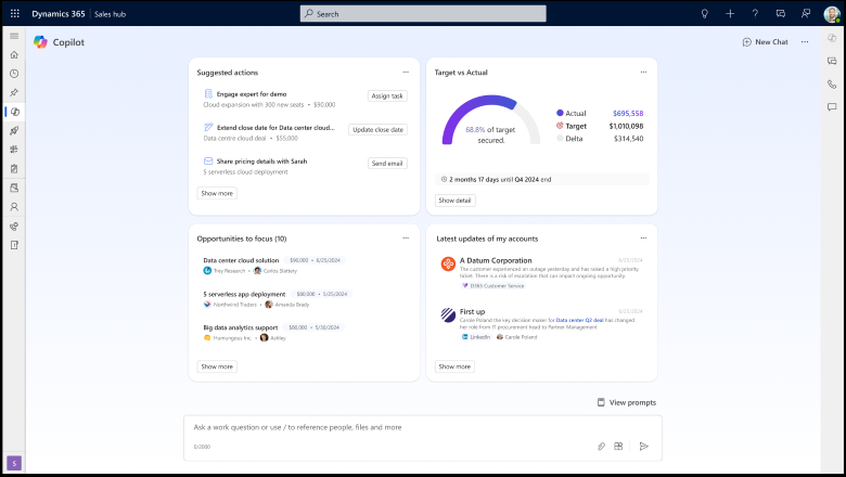 Dynamics 365 Sales - Copilot Homepage.png